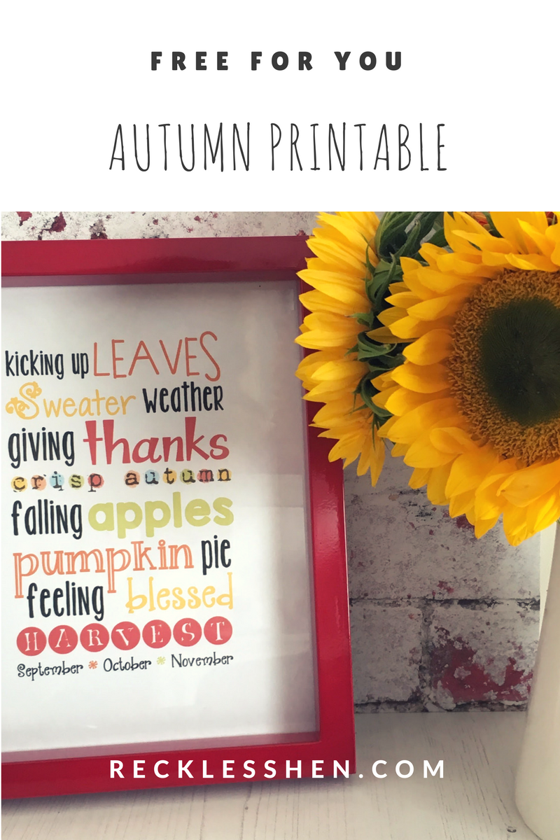 free Autumn printable
